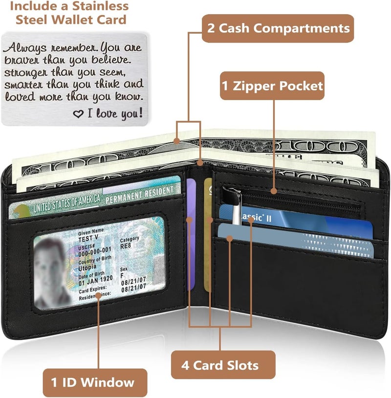 Roacap Teen Boys Wallet, Cool Wallets for Kids Son 9-12/8-10/8-12 with Card, Funny Leather Bifold Rfid Blocking Purse Coin Pocket Id Window for Men Boy Male Youth Guys - Image 3